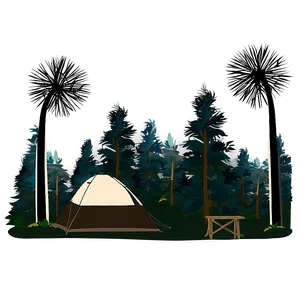Forest Camping Under Stars PNG Tjg64 PNG