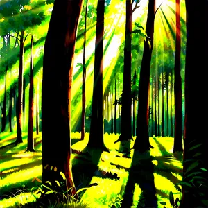 Forest Clearing Sunshine PNG 05032024