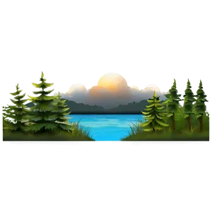 Forest Edge Sunset PNG 06262024 PNG