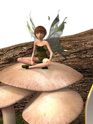 Forest Fairy Sittingon Mushroom.jpg