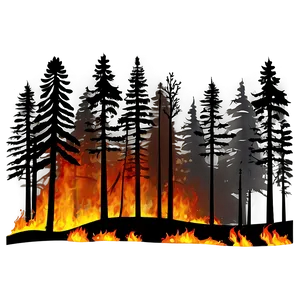 Forest Fire Night Png 20 PNG image