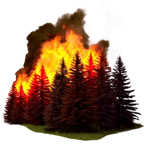 Forest Fire Night Png Lak20 PNG image