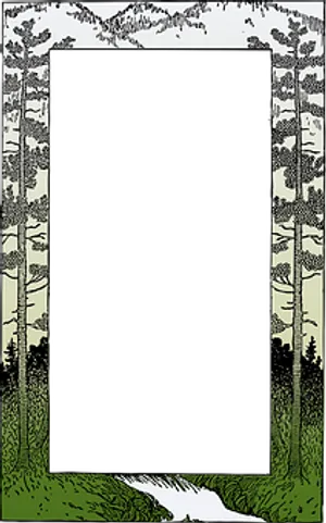Forest Frame Blank Center Illustration
