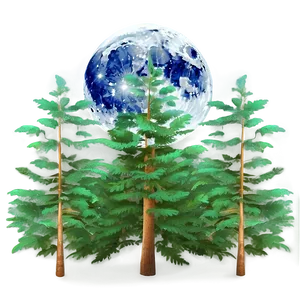 Forest Full Moon Night Png Jjt40 PNG image