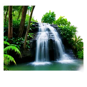 Forest Hidden Waterfall Png Rhs64 PNG image