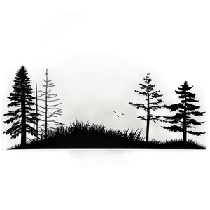 Forest Horizon Silhouette PNG 06292024 PNG