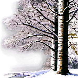 Forest In Winter White Png Aqh60 PNG image