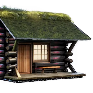 Forest Log Cabin Getaway PNG Ydx