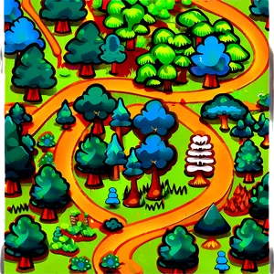 Forest Map Clipart PNG Soq13 PNG