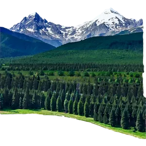 Forest Mountain Landscape PNG Boy PNG