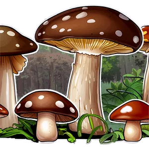 Forest Mushrooms Png Dfo30 PNG image