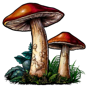 Forest Mushrooms Png Raq PNG image