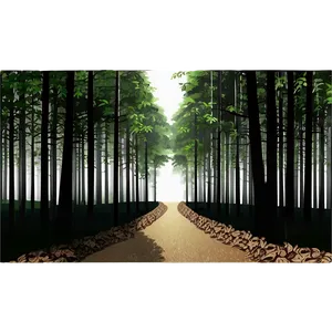 Forest Path Silhouette PNG 38 PNG