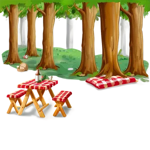 Forest Picnic Clipart PNG 06262024