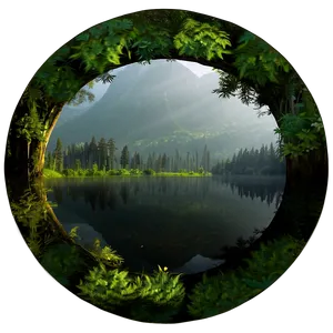 Forest Reflection Lake PNG 10