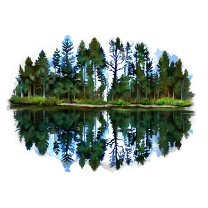 Forest Reflection Png 48 PNG image