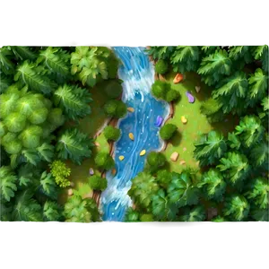 Forest River And Trees PNG Bmn91