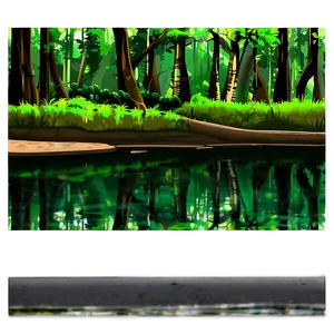 Forest Riverbank Clipart PNG 2