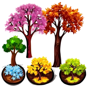 Forest Seasons Clipart PNG 06262024