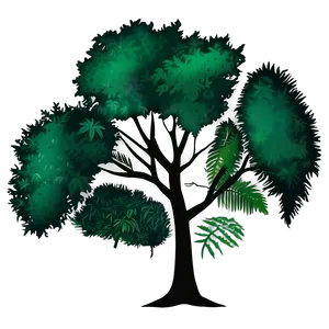 Forest Silhouette Line PNG 06292024 PNG