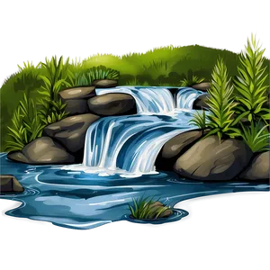 Forest Stream Waterfall Clipart Png Ojo PNG image