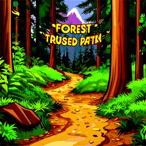 Forest Trail Hiking Clipart PNG Bvt38 PNG