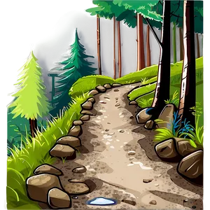 Forest Trail Hiking Clipart PNG Fdh87 PNG