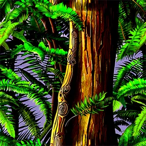 Forest Tree Trunk PNG 05242024