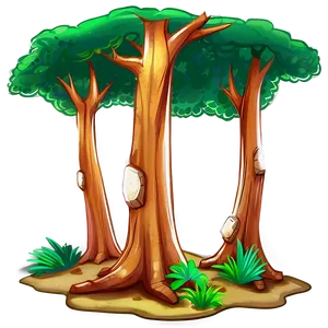 Forest Tree Trunk PNG Bkv