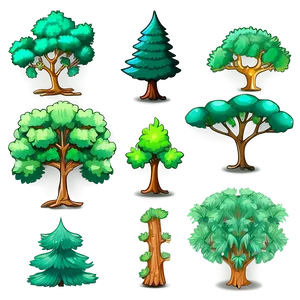 Forest Tree Types Clipart PNG Ciu63 PNG
