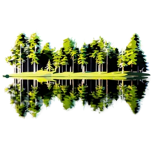 Forest Trees Reflection Lake PNG 06262024