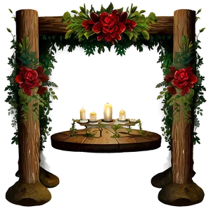 Forest Wedding Altar Png 06242024 PNG image