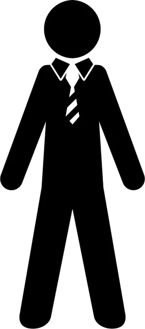 Formal Suit Icon Silhouette PNG image