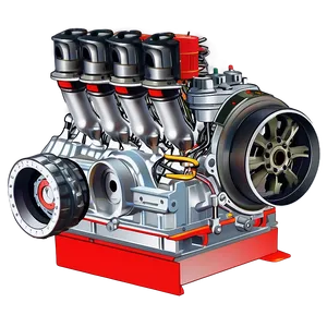 Formula One Car Engine Schematic PNG Sbe PNG