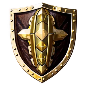 Fortified Gold Shield PNG 06282024