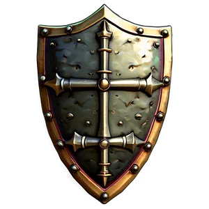 Fortified Gold Shield PNG Eqq12