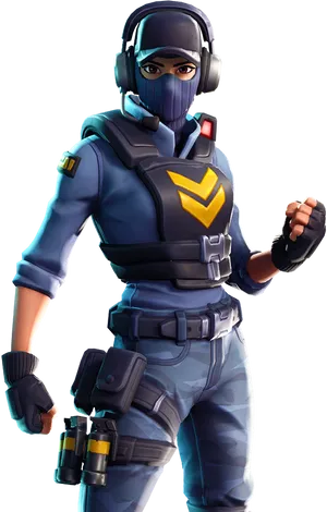 Fortnite Blue Striker Skin Character PNG image