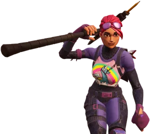 Fortnite Bright Bomber Character Pose PNG image