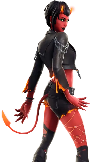 Fortnite Demonic Female Character PNG image