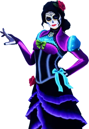 Fortnite Dia De Los Muertos Skin PNG