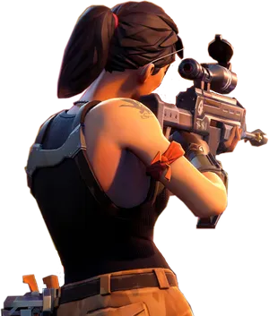 Fortnite Female Sniper Character PNG image