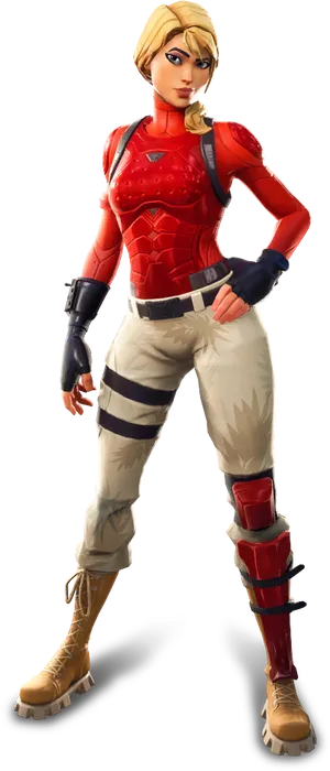 Fortnite Female Superhero Character Pose PNG image
