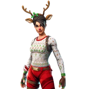 Fortnite Holiday Skin Reindeer Antlers PNG image