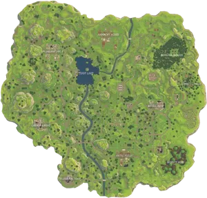 Fortnite Original Map Overview PNG