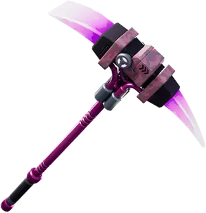 Fortnite Purple Glowing Pickaxe PNG image