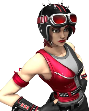 Fortnite Red Helmet Character PNG image