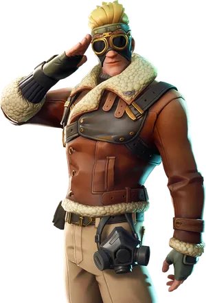 Fortnite Salute Emote Character PNG image