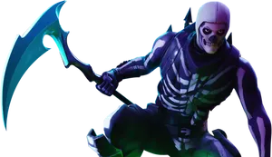 Fortnite Skull Trooper Outfitwith Scythe