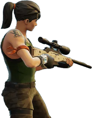 Fortnite Sniper Character Pose PNG image