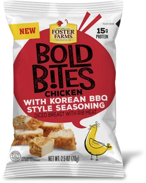 Foster Farms Bold Bites Korean B B Q Chicken Packaging PNG
